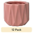 thumbnail interactive-video image 1 of (12 pack) Better Homes & Gardens Pottery 5" Devi Round Ceramic Planter, Pink, 1 of 11