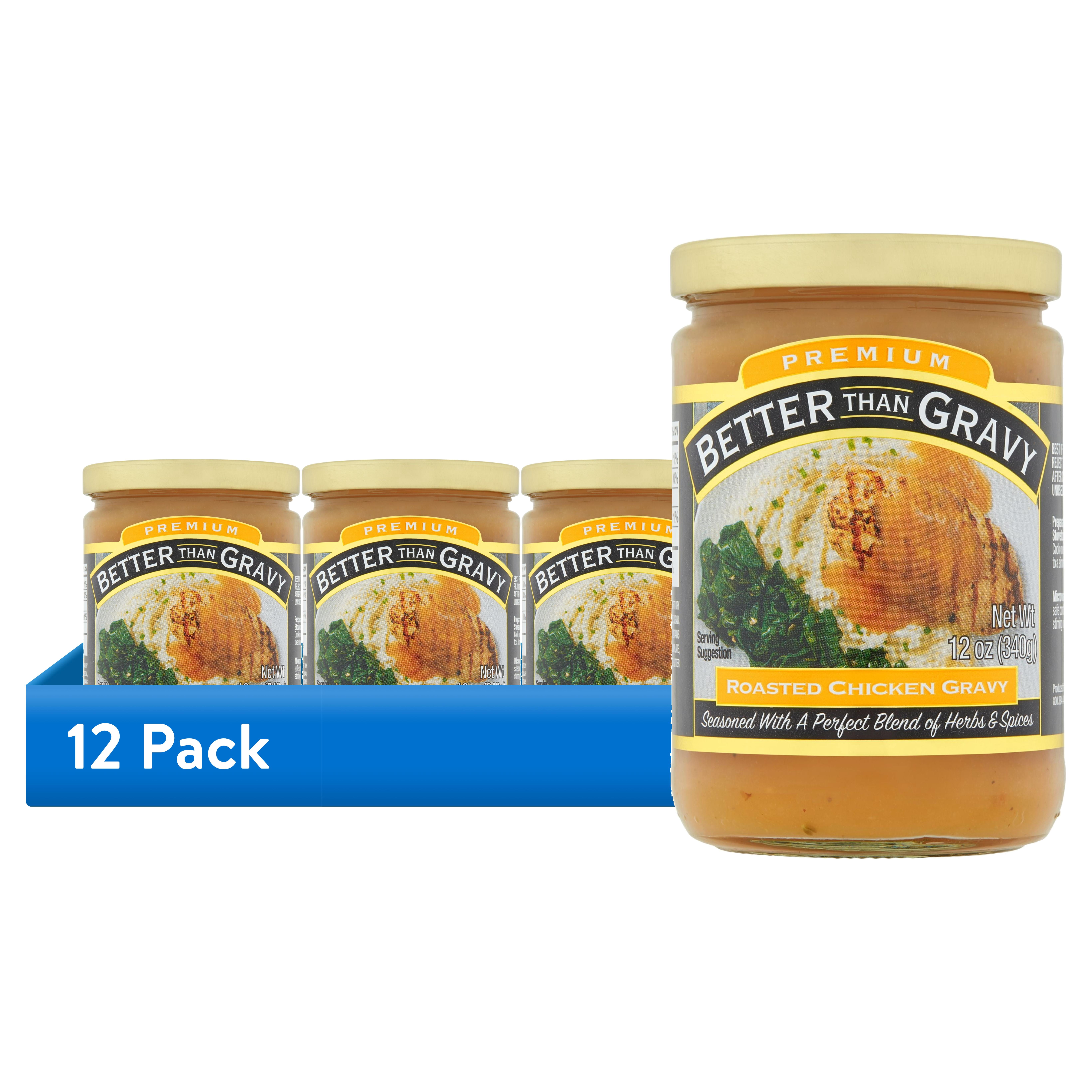 (12 pack) Better Than Gravy, Premium Roasted Chicken Gravy, Shelf-Stable, 12 oz Jar