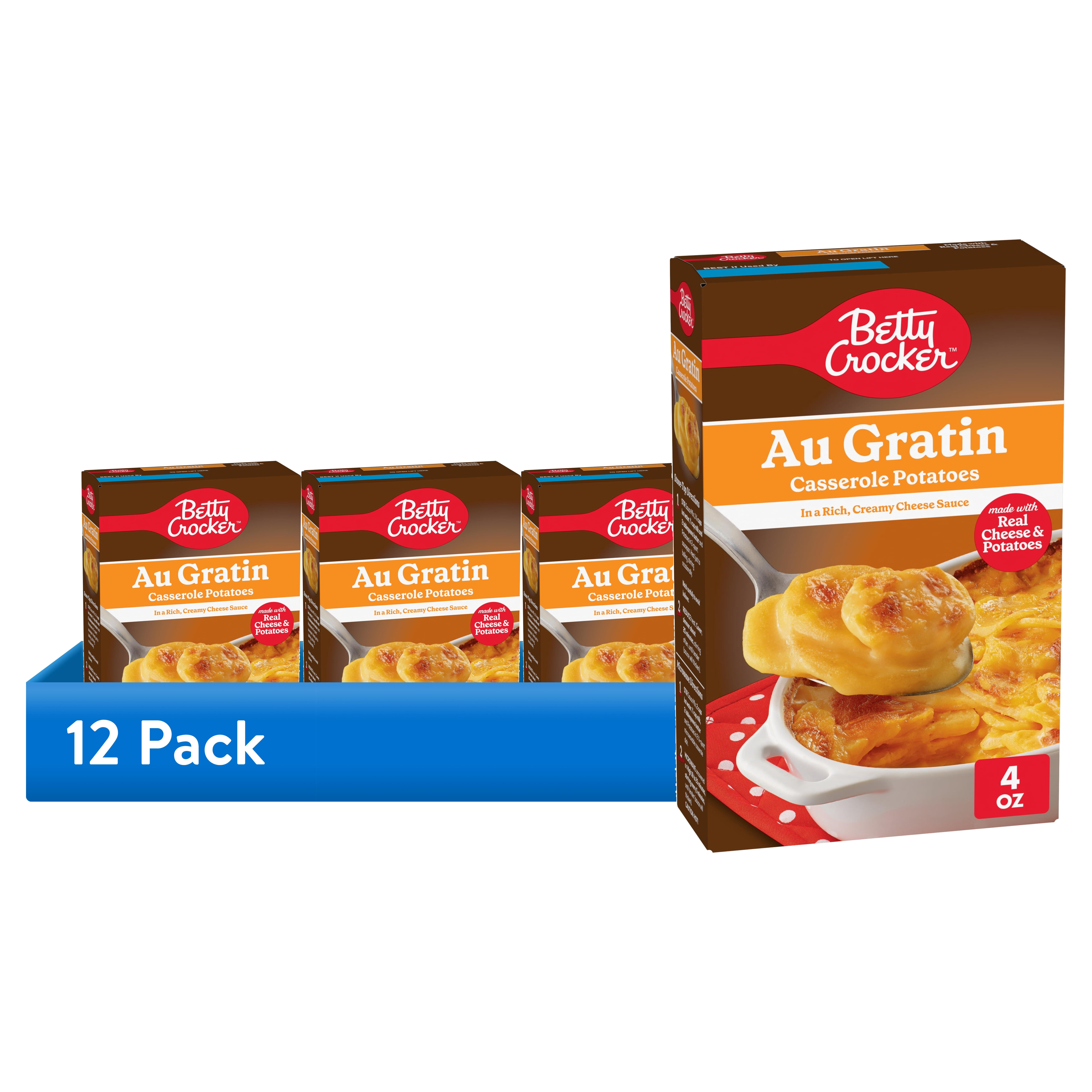 (12 pack) Betty Crocker Au Gratin Casserole Potatoes, Made with Real Cheese, 4 oz Box