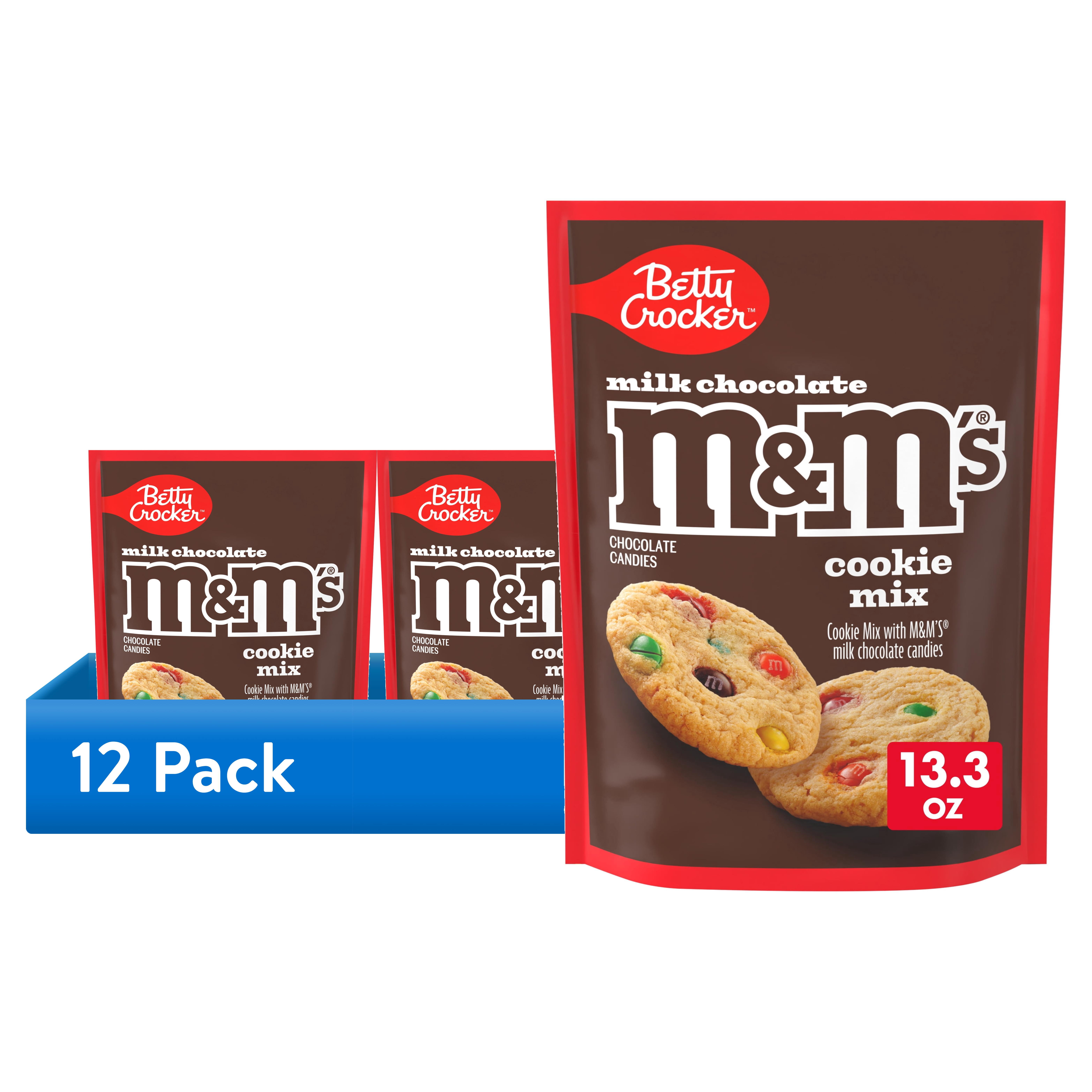 (12 pack) Betty Crocker Cookie Mix with Milk Chocolate M&M'S Chocolate Candies, 13.3 oz