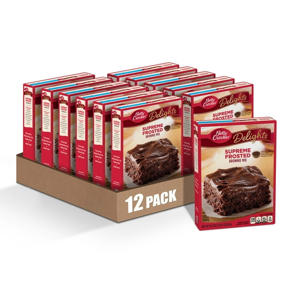 (12 pack) Betty Crocker Delights Supreme Frosted Brownie Mix, 19.1 oz.