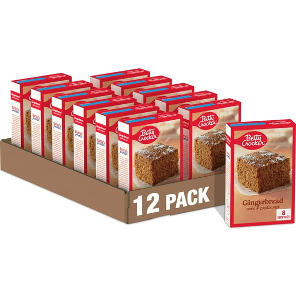 (12 pack) Betty Crocker Gingerbread Cake and Cookie Mix, 14.5 oz.