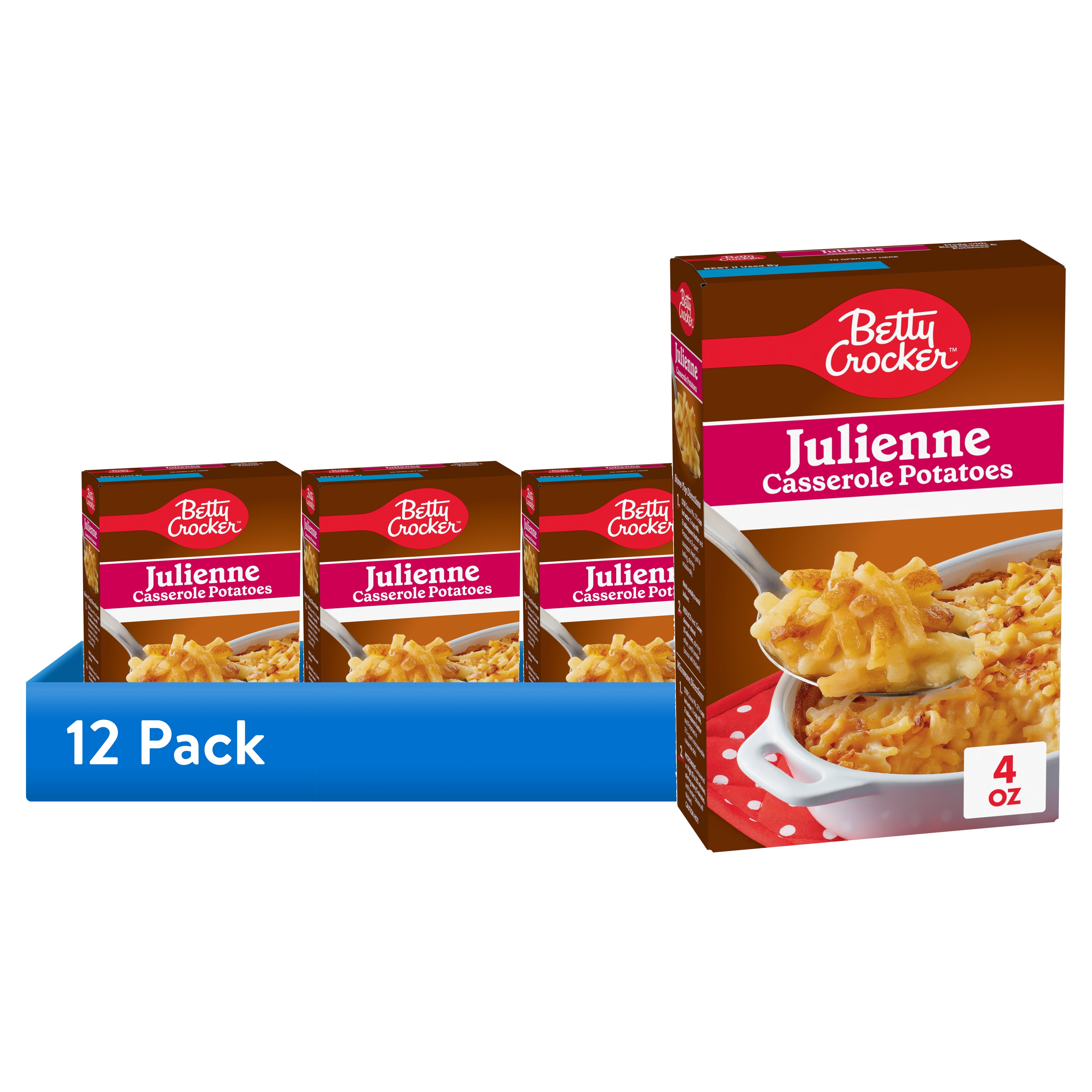 (12 pack) Betty Crocker Julienne Casserole Potatoes, Made with Real Cheese, 4 oz Box