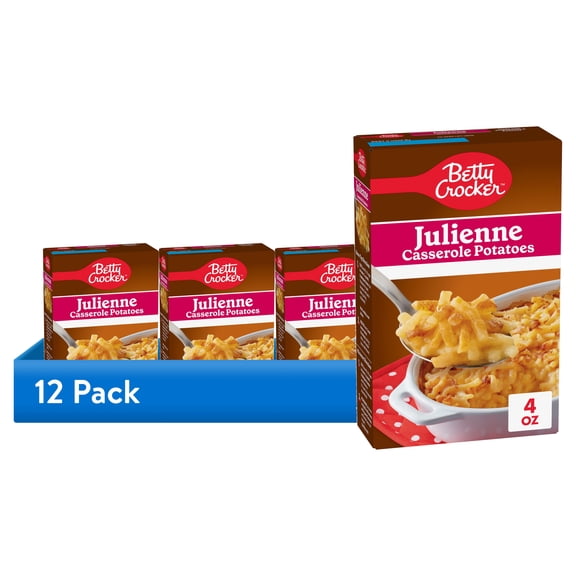 (12 pack) Betty Crocker Julienne Casserole Potatoes, Made with Real Cheese, 4 oz Box