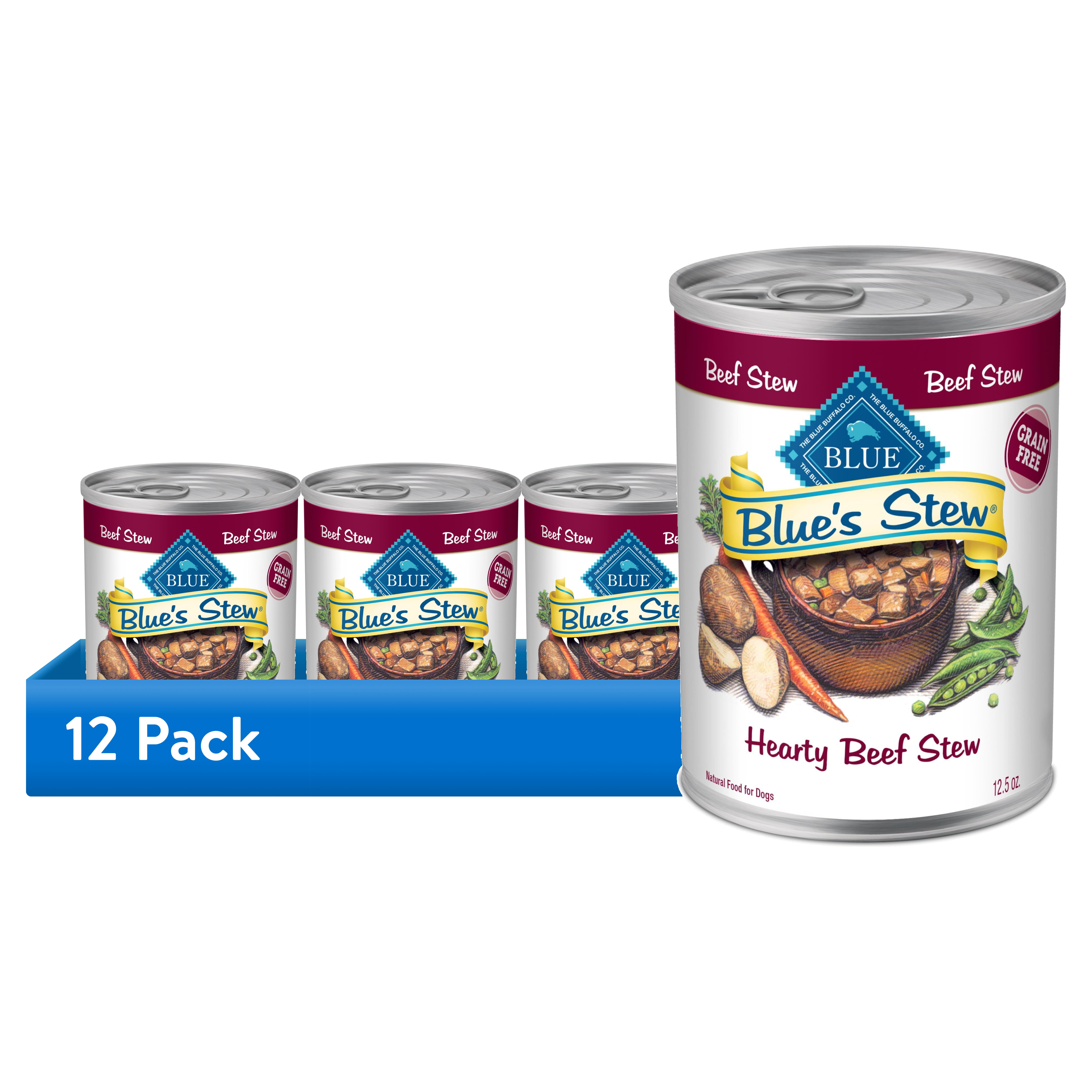 (12 pack) Blue Buffalo Blue's Stew Grain-Free Wet Dog Food, Hearty Beef Stew, 12.5-oz. Can