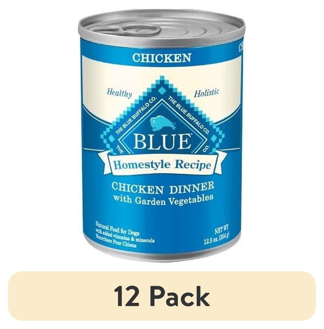 (12 pack) Blue Buffalo Homestyle Recipe Natural Adult Wet Dog Food, Chicken, 12.5oz. Can