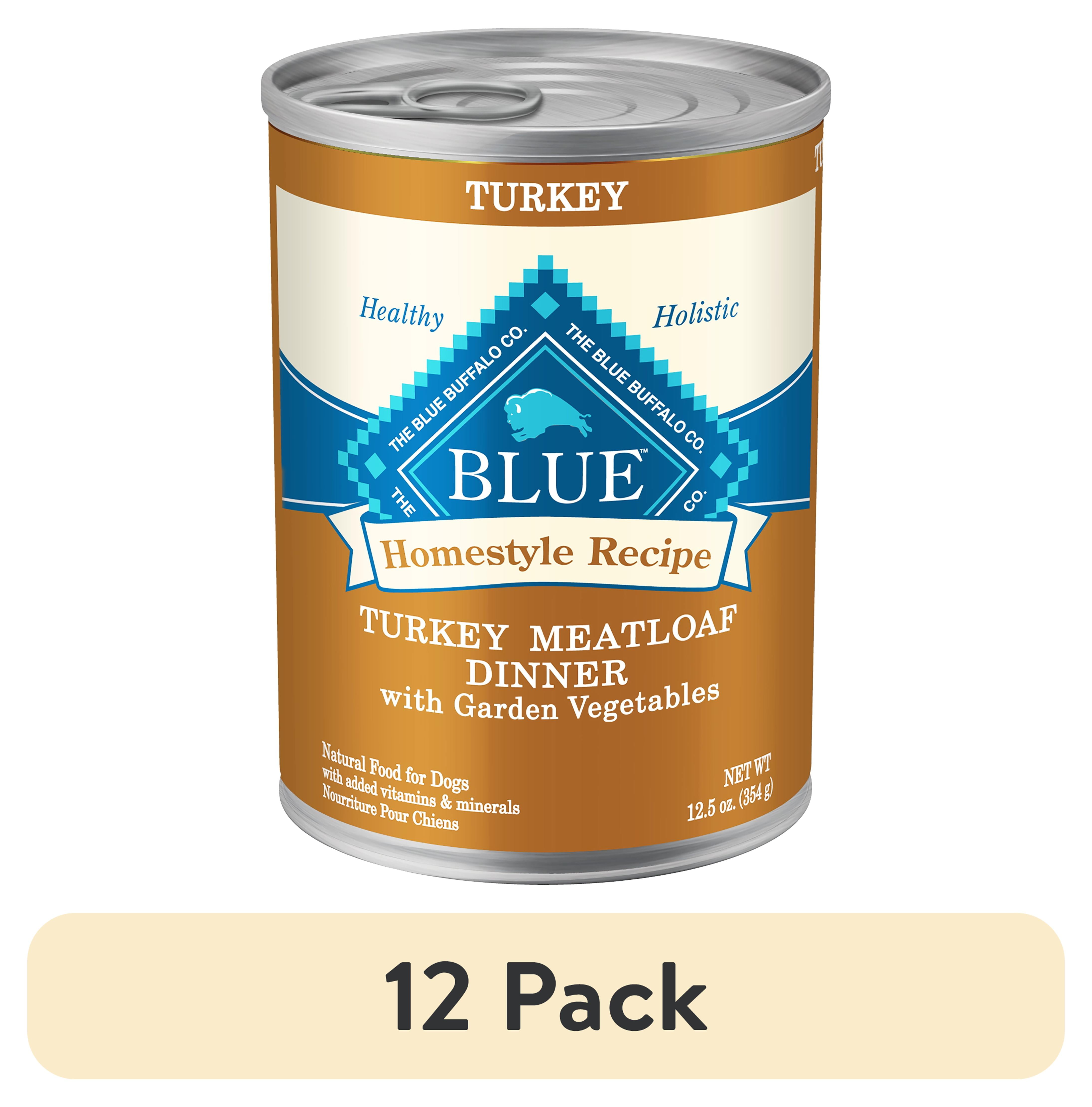 (12 pack) Blue Buffalo Turkey Meatloaf Dinner with Garden Vegetables Wet Dog Food
