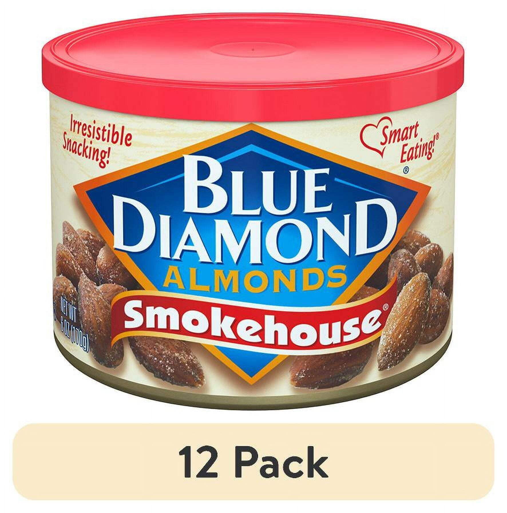 (12 pack) Blue Diamond Almonds, Classic Smokehouse Flavored Healthy Snack Nuts Perfect for Snacking and On-The-Go, 6 oz