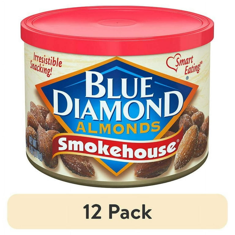 12 pack) Blue Diamond Almonds, Classic Smokehouse Flavored Healthy