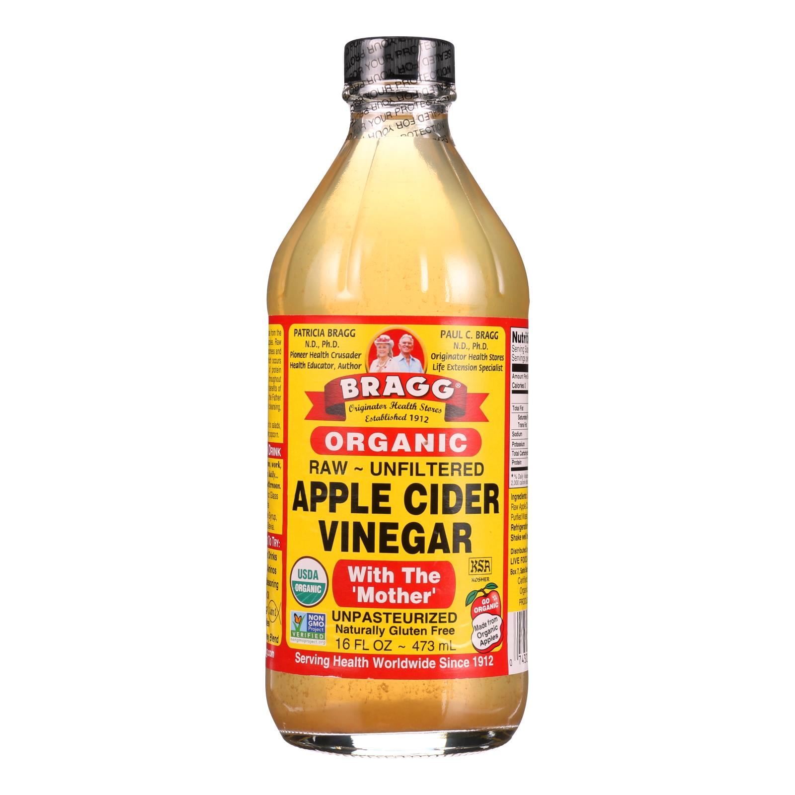 (12 pack) Bragg Organic Apple Cider Vinegar Cleanse with the Mother, Raw and Unfiltered, 16 fl oz