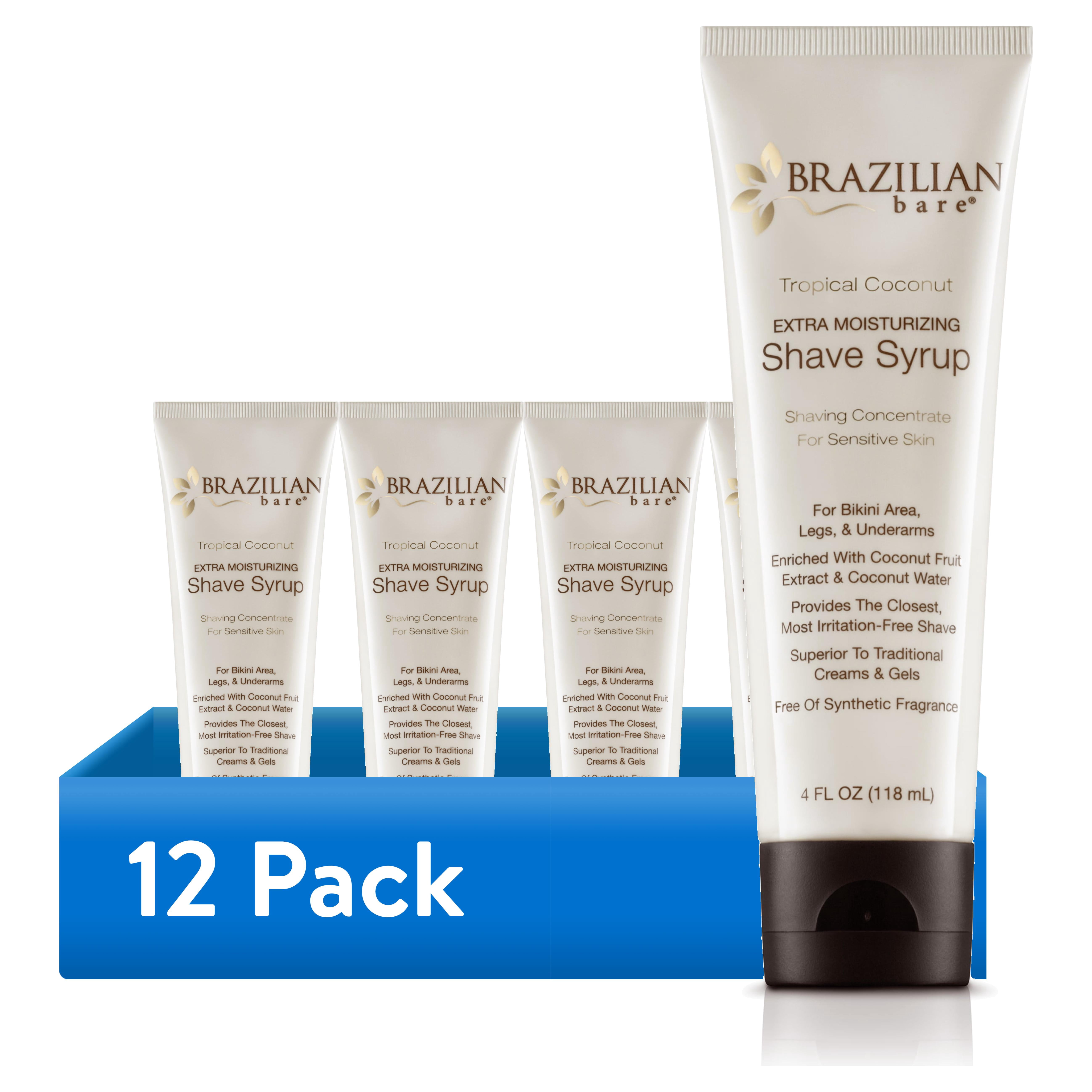(12 pack) Brazilian Bare Tropical Coconut Moisturizing Shave Syrup