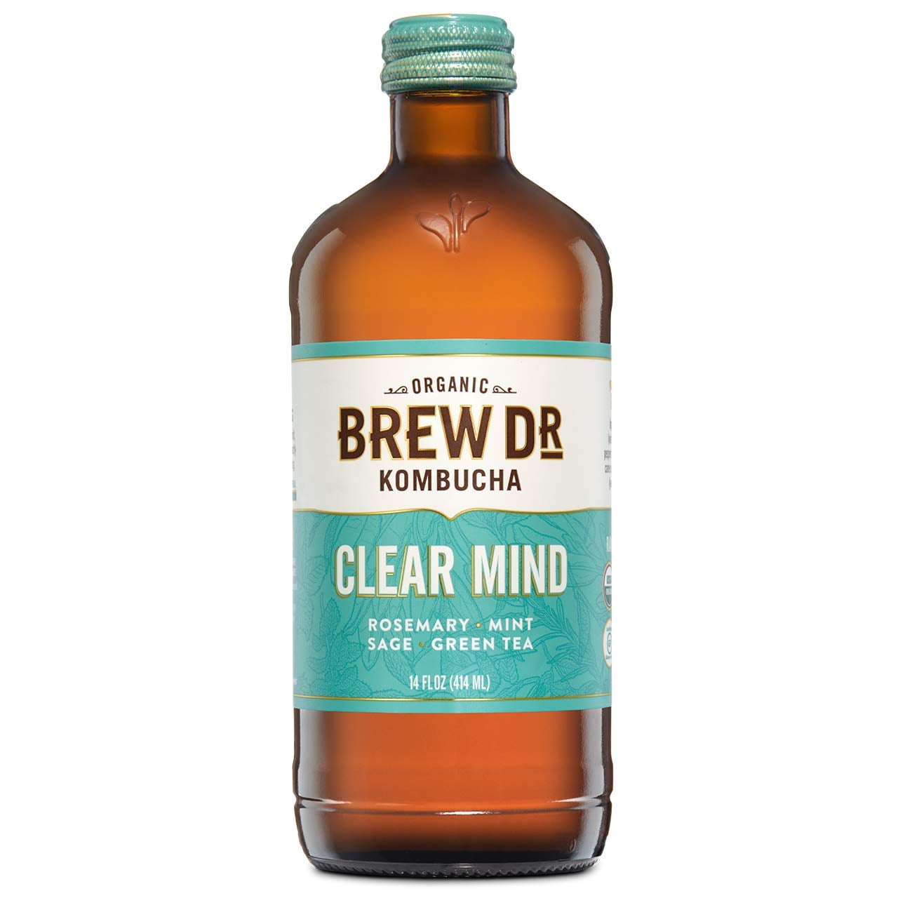 Brew Dr. Probiotic Yerba Mate, 150mg Caffeine, Sweet Mint, 16oz (Pack of 12)