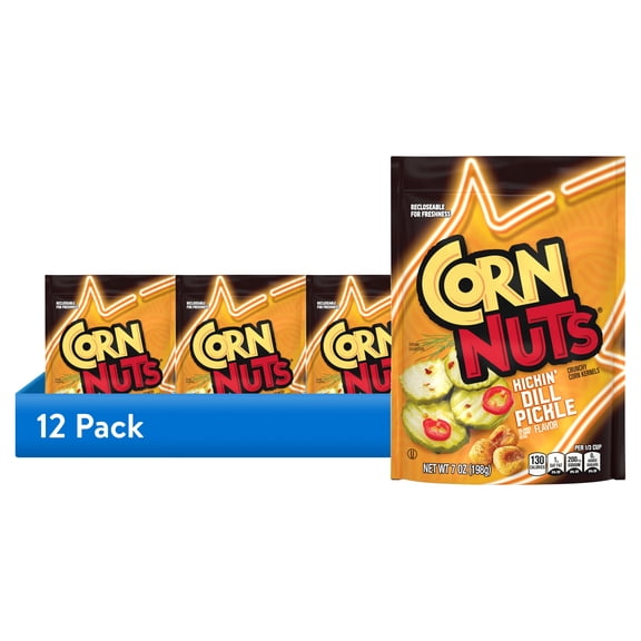 (12 pack) CORN NUTS Kickin Dill Pickle 7oz