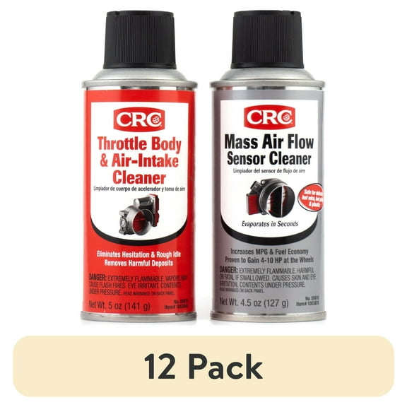 (12 pack) CRC Mass Air Flow & Throttle Body Single-Use Cleaner Twin Pack Kit