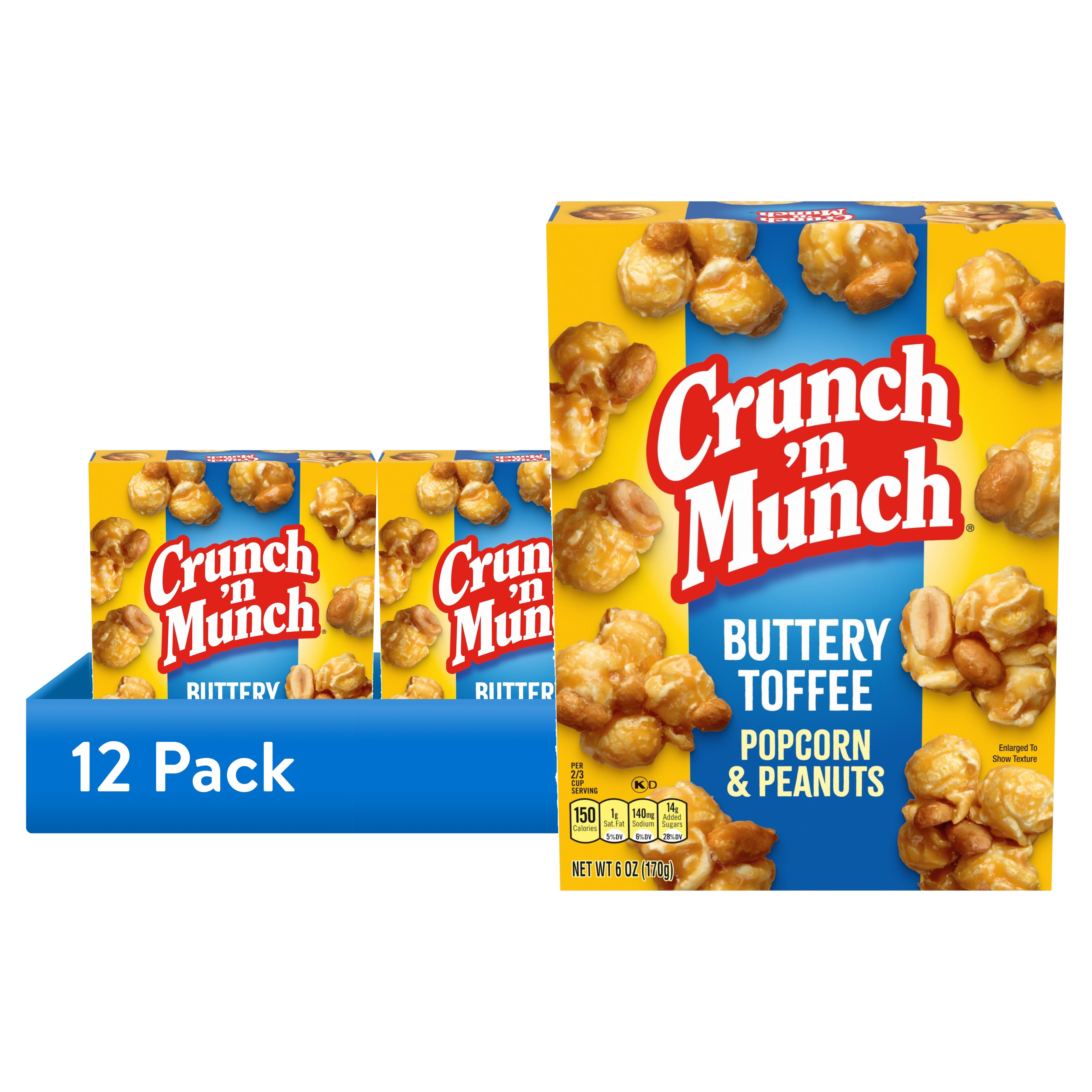 (12 pack) Crunch 'n Munch Buttery Toffee Popcorn with Peanuts, 6 oz.