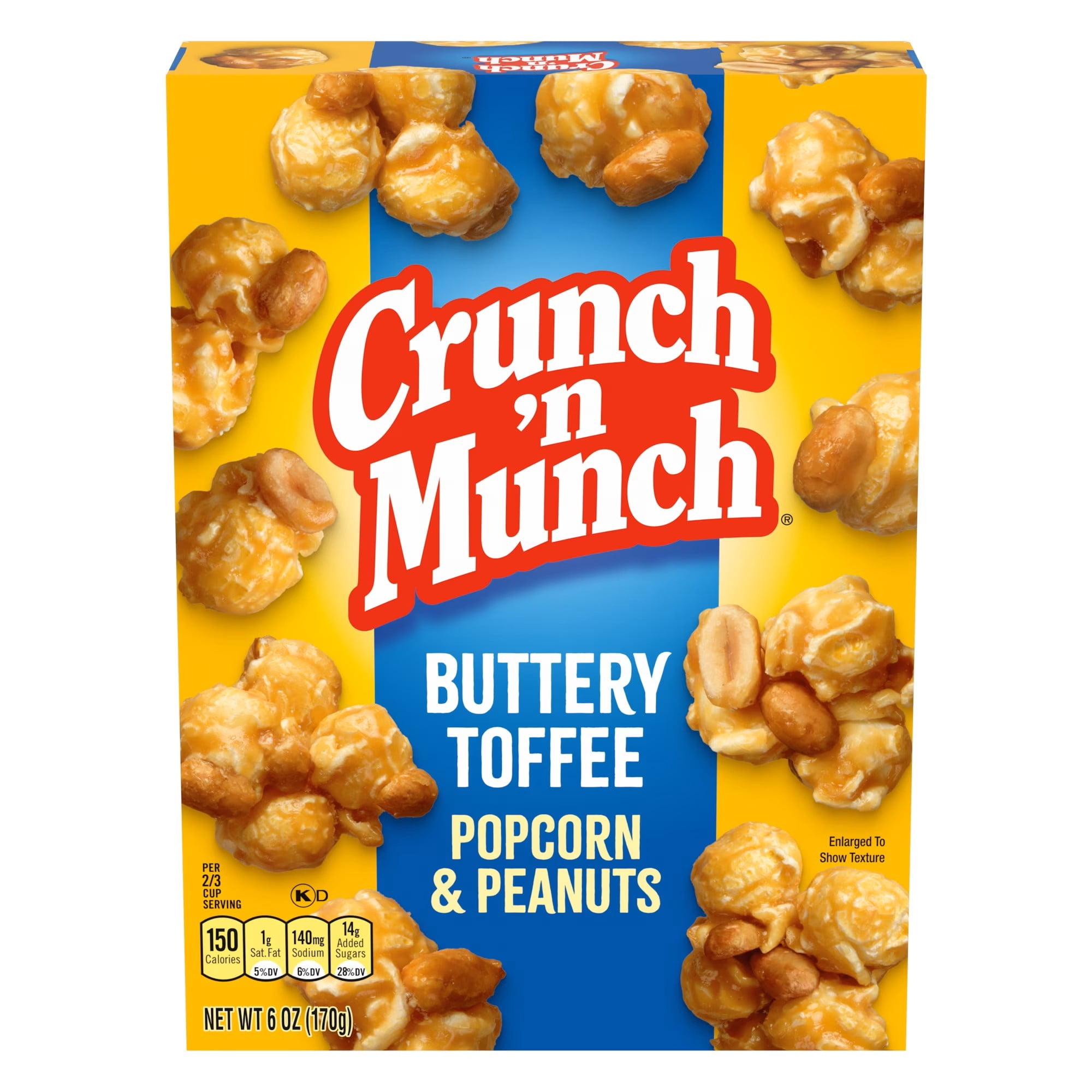 (12 pack) Crunch 'n Munch Buttery Toffee Popcorn with Peanuts, 6 oz.