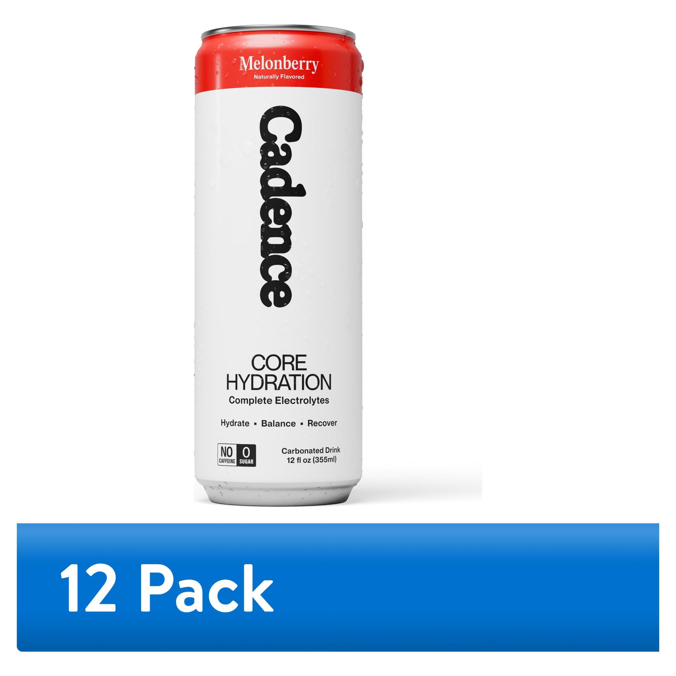 (12 pack) Cadence Daily Hydration - Melonberry Sparkling  Electrolyte Drink - Carbonated & Zero Sugar with Sodium, Potassium & Magnesium — 12 fl oz