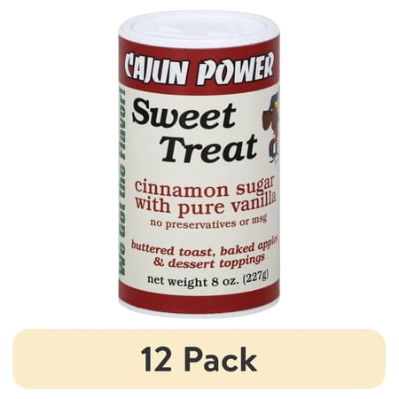 (12 pack) Cajun Power Sweet Treat Cinnamon Sugar With Pure Vanilla, 8.0 OZ