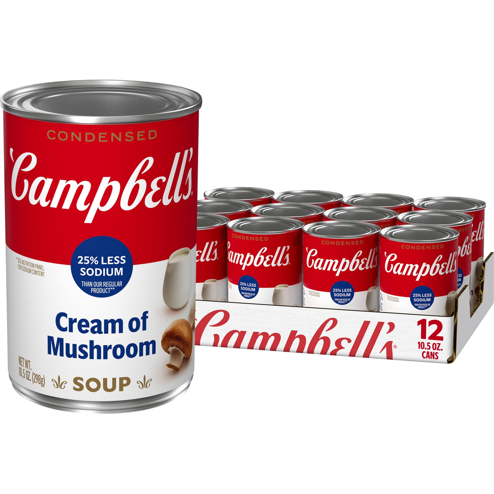 Campbell's, Cream of Mushroom Soup, 10.5 oz Can, 12 pack - Walmart.com