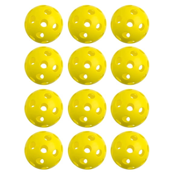 Cannon Sports 12-Inch Plastic Softballs – 12 Pack of Official Size Plastic Practice Softballs – Perfect for Hitting, Pitching, Batting, Recreational Play (Yellow)
