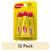 12 pack Carmex Classic Medicated Lip Balm Tubes, Lip Moisturizer, 3 Count 1 Pack of 3