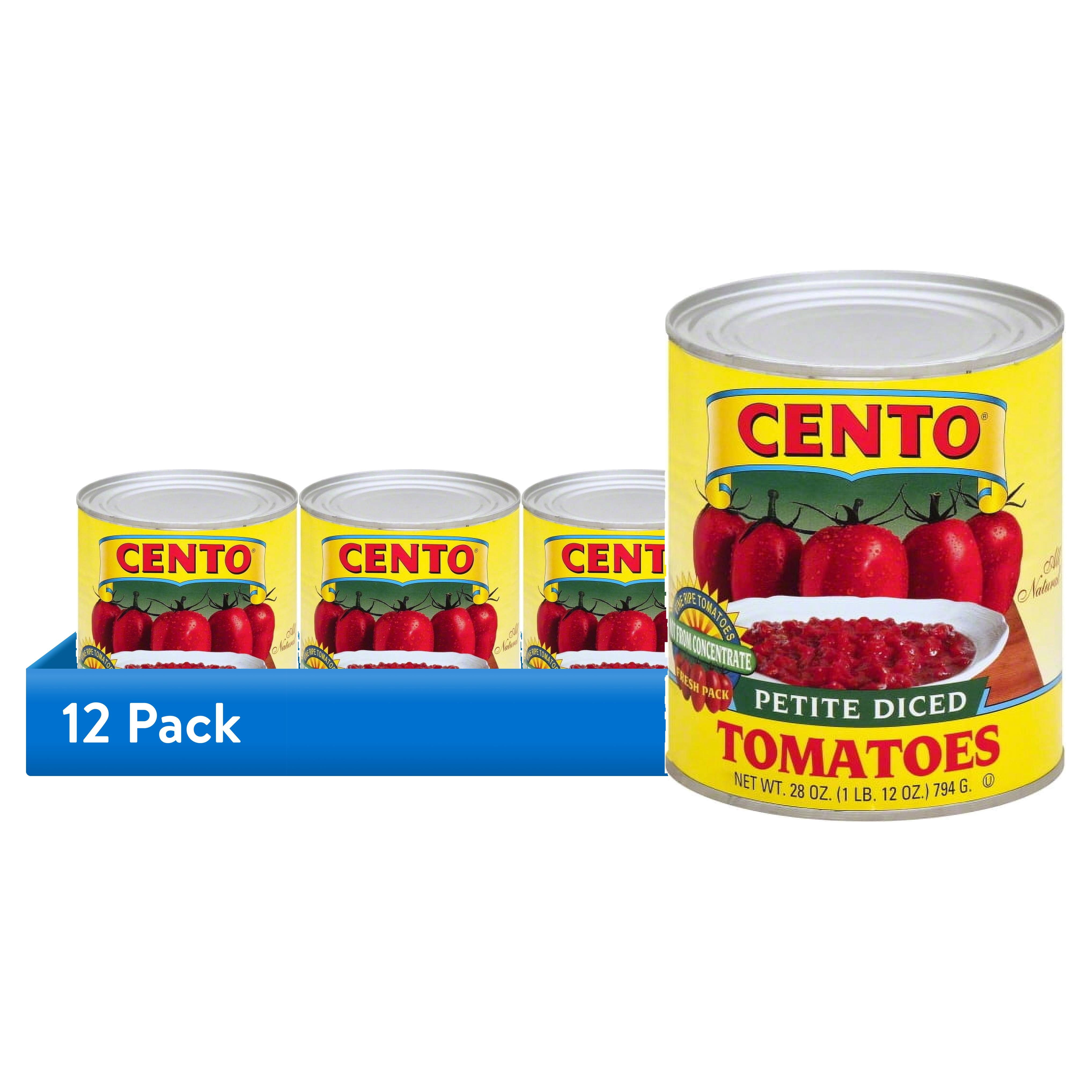 (12 pack) Cento Petite Diced Tomatoes In Puree, 28 oz - allergens not contained