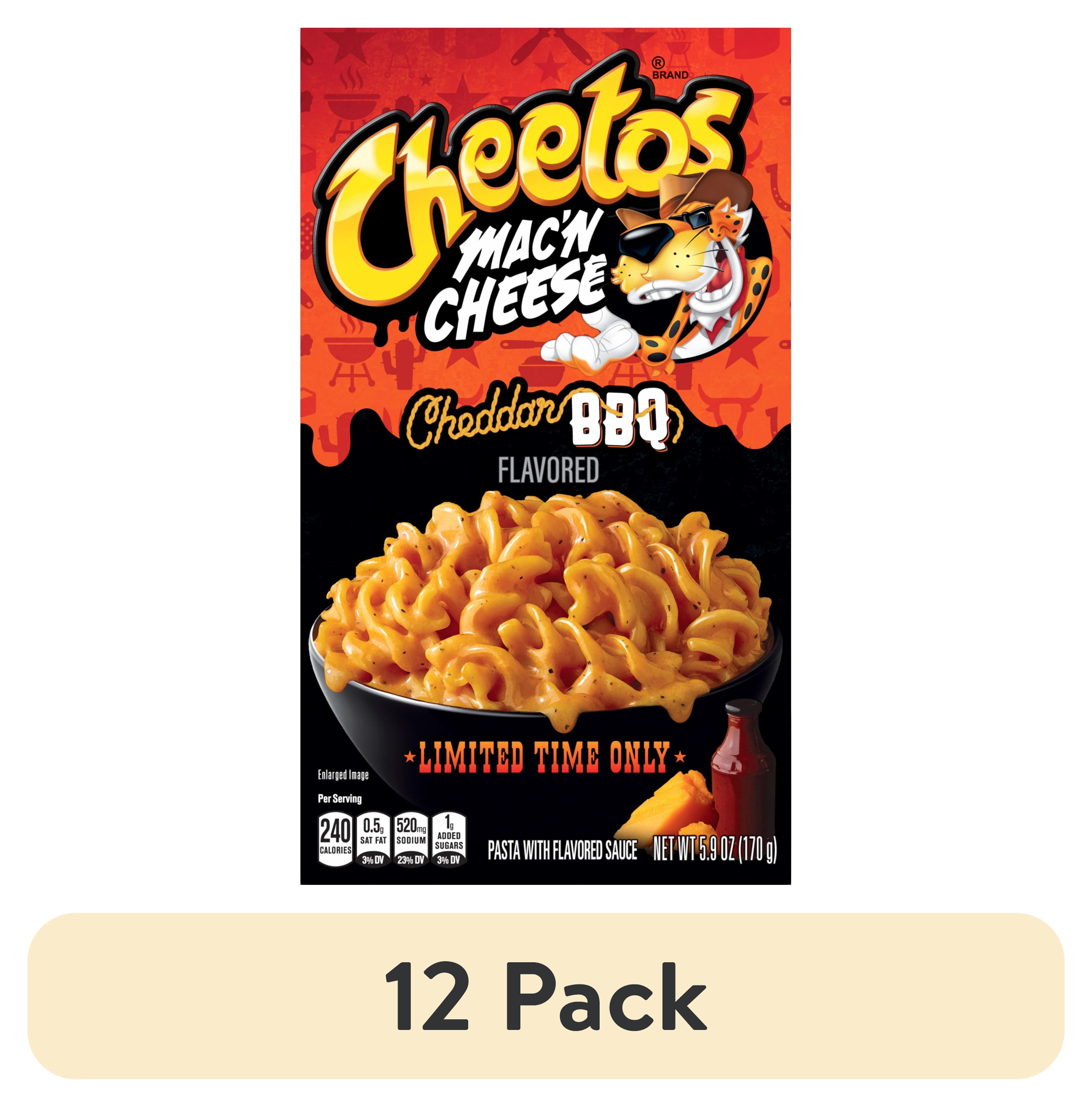 (12 pack) Cheetos Mac 'N Cheese Cheddar Barbeque Flavored Pasta, 5.9 oz