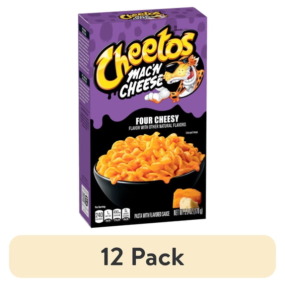 (12 pack) Cheetos Mac' n Cheese Pasta with Flavored Sauce Four Cheesy, 5.9 oz , 1 Count Box