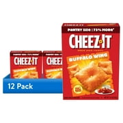 (12 pack) Cheez-It Buffalo Wing Cheese Crackers, Baked Snack Crackers, 12.4 oz