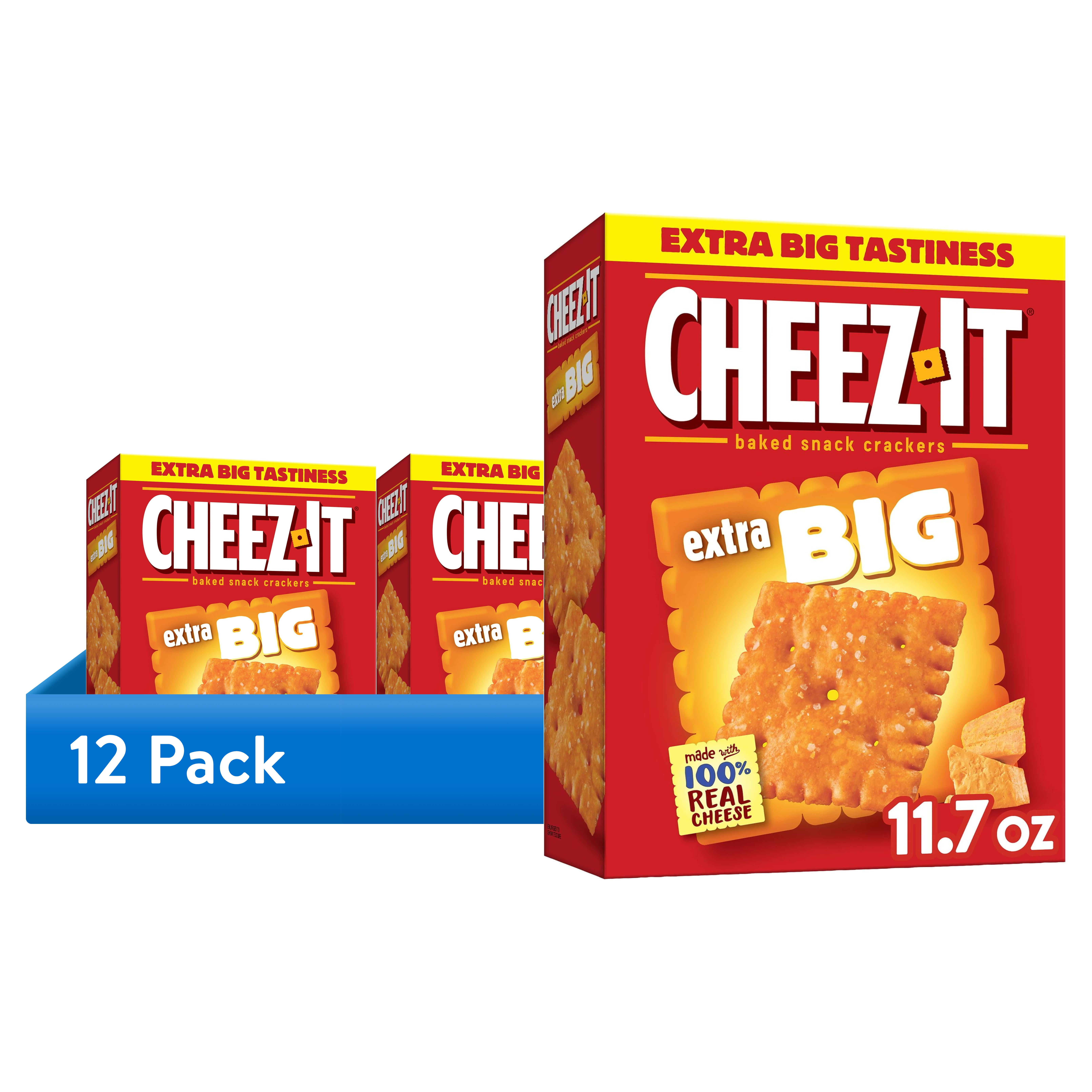(12 pack) Cheez-It Extra Big Cheese Crackers, Baked Snack Crackers, 11.7 oz