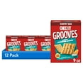 thumbnail image 1 of (12 pack) Cheez-It Grooves Zesty Cheddar Ranch Cheese Crackers, Crunchy Snack Crackers, 9 oz, 1 of 12