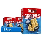 (12 pack) Cheez-It Grooves Zesty Cheddar Ranch Cheese Crackers, Crunchy Snack Crackers, 9 oz