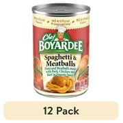 (12 pack) Chef Boyardee Spaghetti and Meatballs, Microwave Pasta, Canned Food, 14.5 oz