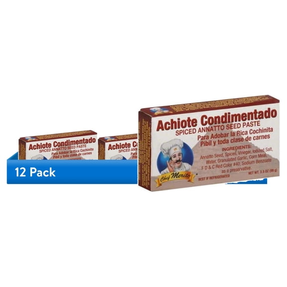 (12 pack) Chef Merito Achiote Seasoning Paste, 3.5 Oz