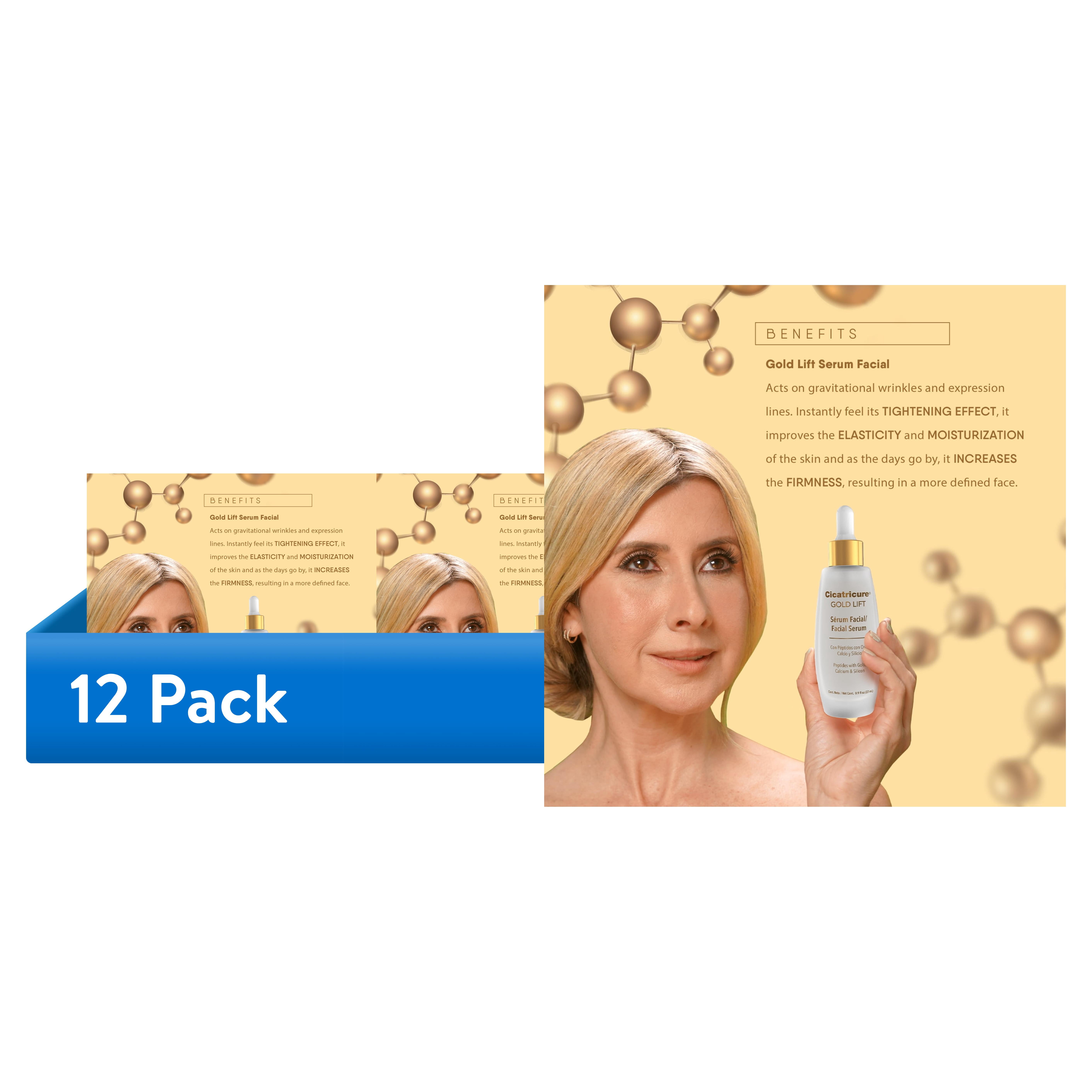 (12 pack) Cicatricure Gold Lift Facial Serum with Lifting Effect, Anti Aging Skin Care, Hydrating, 0.9 oz