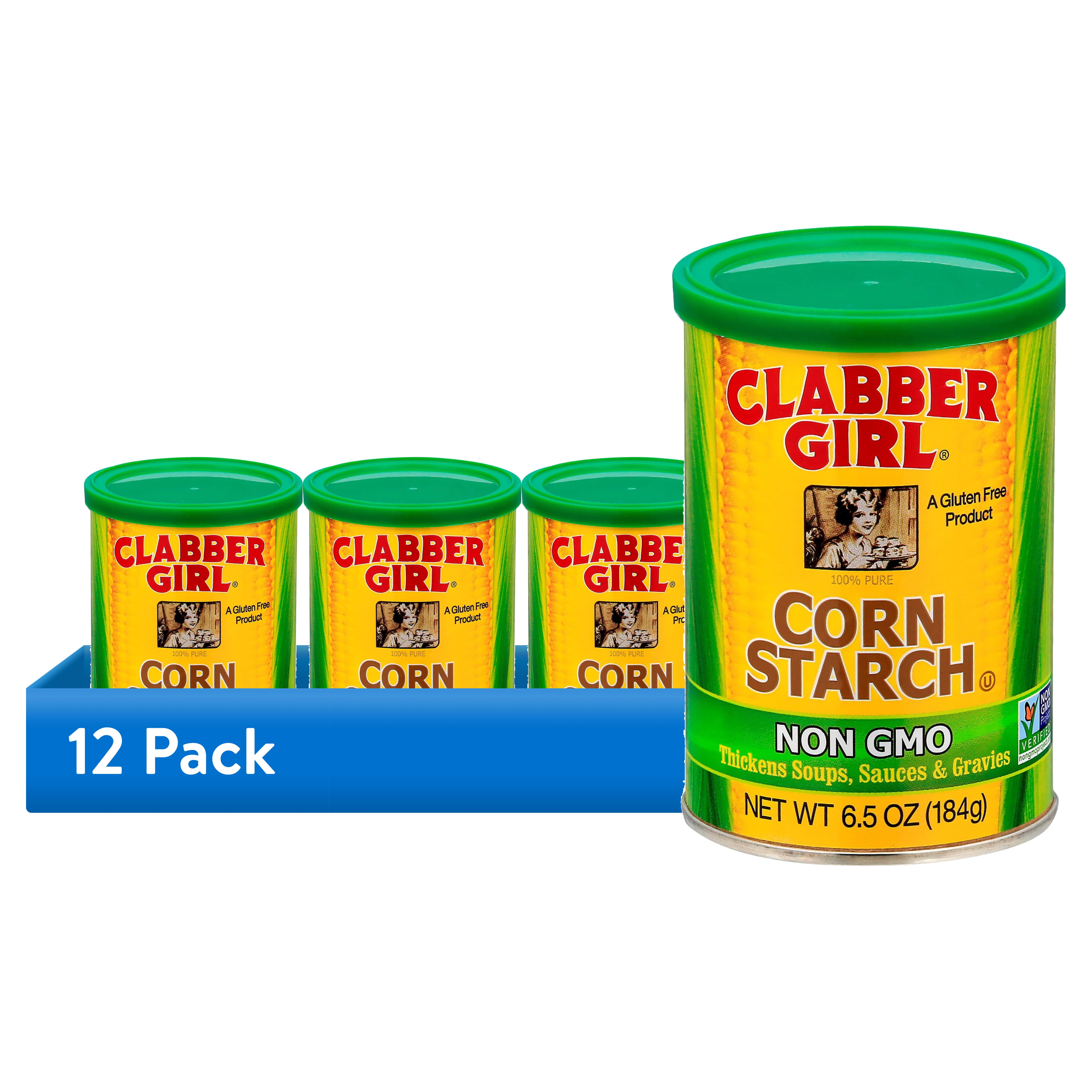 (12 pack) Clabber Girl Corn Starch, Gluten-Free, Corn Starch Thickener, Non-GMO, 6.5 oz