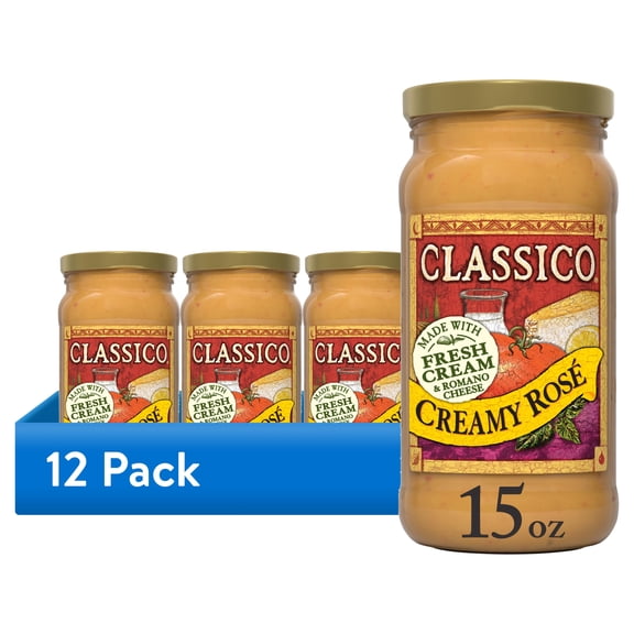 (12 pack) Classico Creamy Ros Pasta Sauce, 15 oz Jar