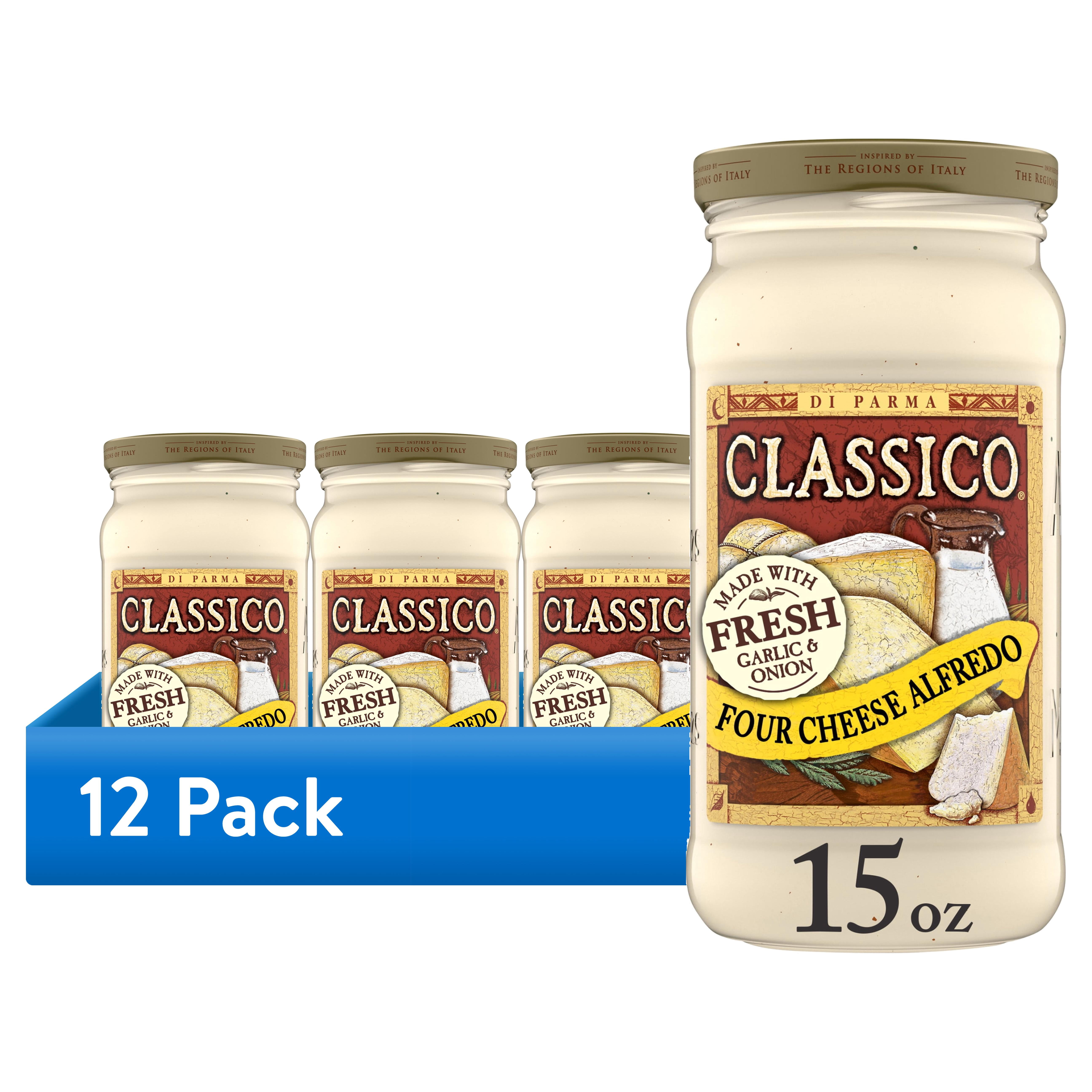 (12 pack) Classico Four Cheese Alfredo Pasta Sauce, 15 oz. Jar