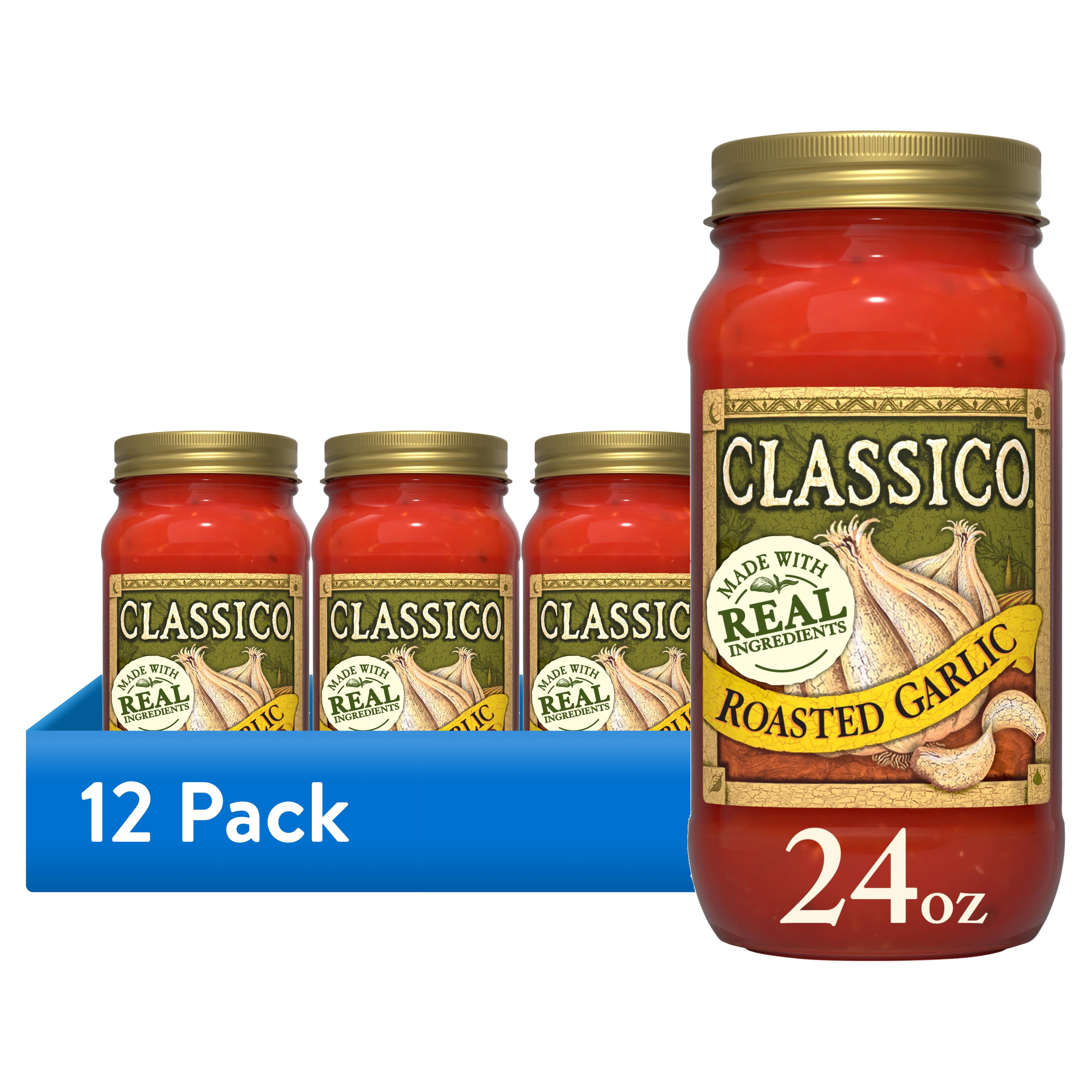 (12 pack) Classico Roasted Garlic Pasta Sauce, 24 oz Jar