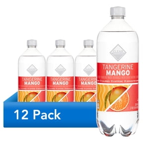 (12 pack) Clear American Tangerine Mango Sparkling Water, 33.8 fl oz