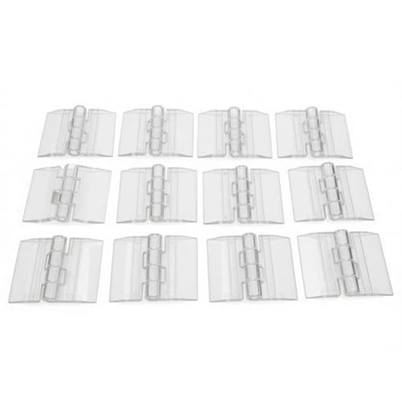 12 pack Clear PMMA Acrylic Plastic Folding PMMA Hinge 25 x 33mm for DIY Acrylic Furniture & Display Cases
