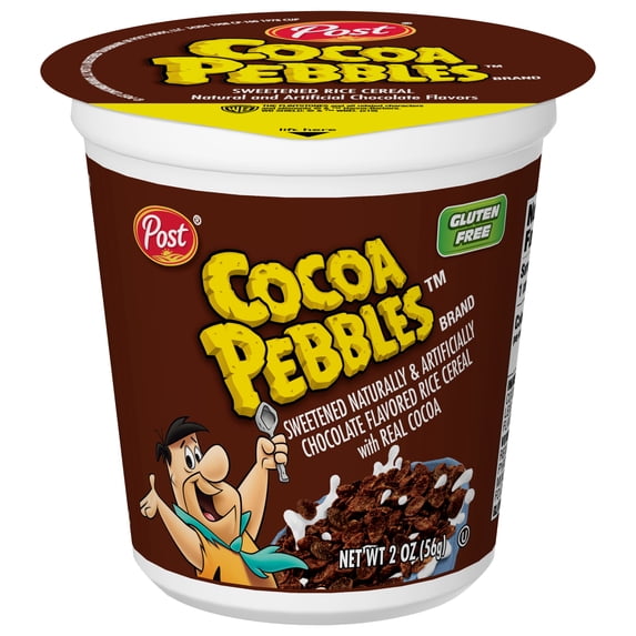 PEBBLES, Breakfast Cereal, 2.0 oz Cup, Gluten Free Chocolate Snack ...