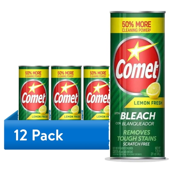 (12 pack) (12 pack) Comet Lemon Fresh Multipurpose Cleaning Powder W/ Bleach 21oz
