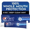 thumbnail image 1 of (12 pack) Crest Toothpaste, Pro-Health Advanced Deep Clean Mint Fluoride Toothpaste, 5.1 oz, 1 of 21
