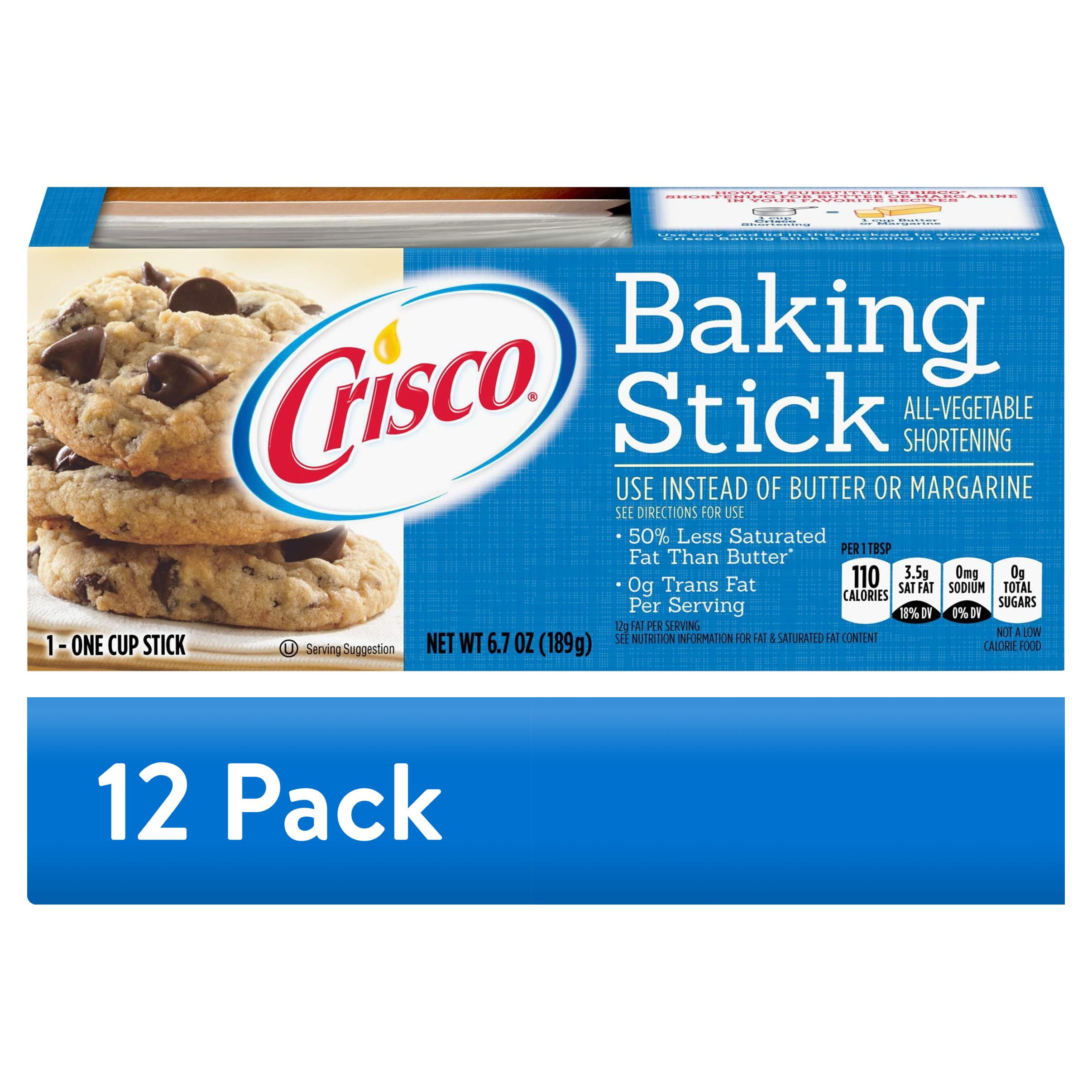 (12 pack) Crisco All-Vegetable Shortening Stick, 6.7oz