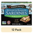 thumbnail image 1 of (12 pack) Crown Prince Skinless & Boneless Sardines in Olive Oil, 3.75 oz Can, 1 of 7