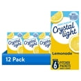 thumbnail image 1 of (12 pack) Crystal Light Drink Mix, 6 Pitcher Packets, for Flavorful Hydration and Shareable Refreshment, Lemonade, natural flavor with other natural flavor, Zero Sugar, Low Calorie, 3.2 oz, 1 of 17