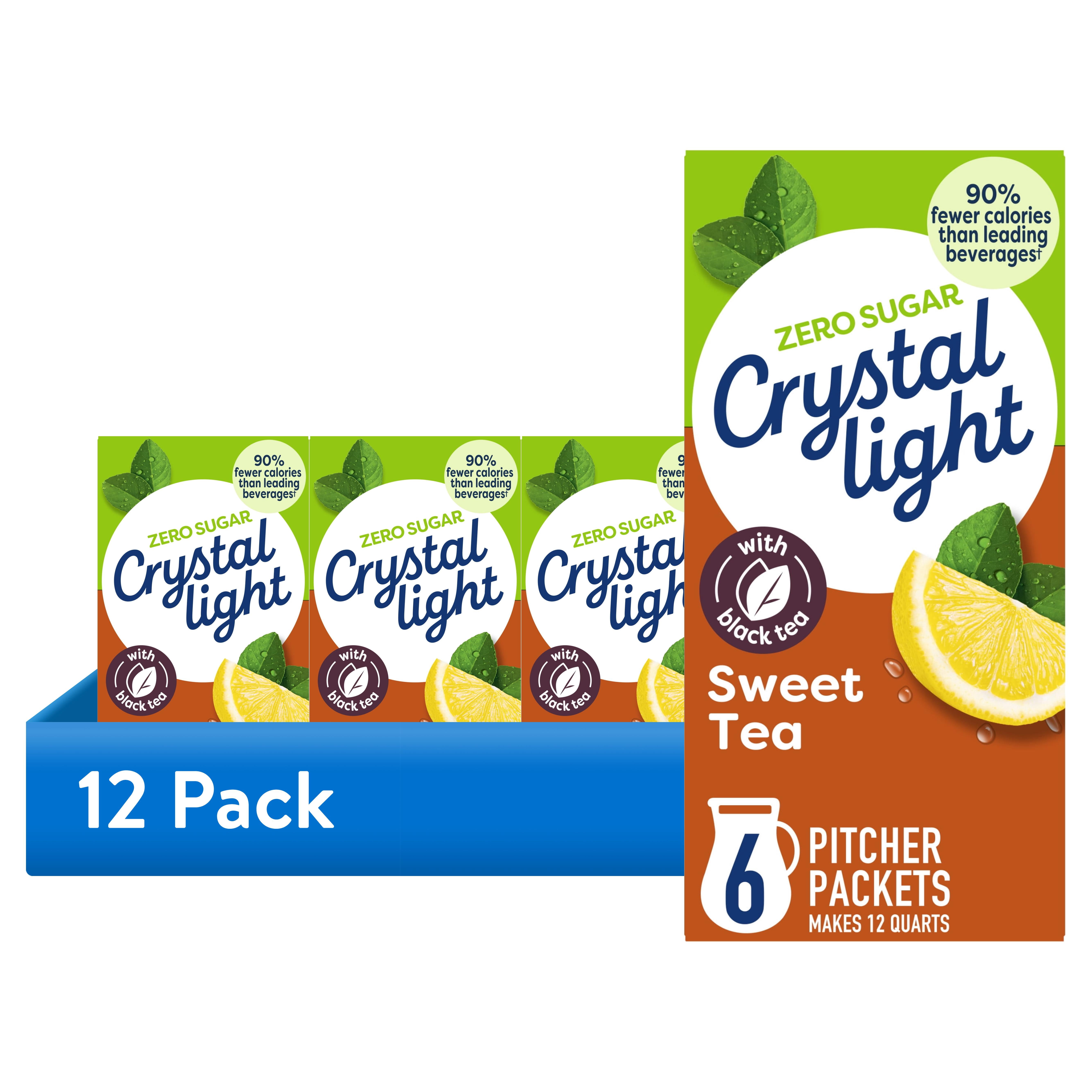 12 pack) Crystal Light Drink Mix, 6 Pitcher Packets, for Flavorful