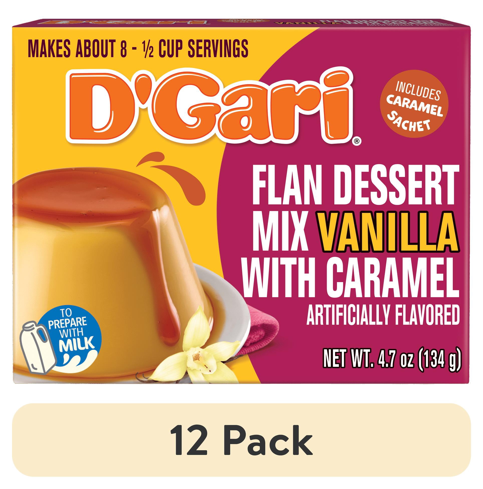 (12 pack) D'Gari Caramel Custard Vanilla 4.7 oz Pouch - Allergen Free