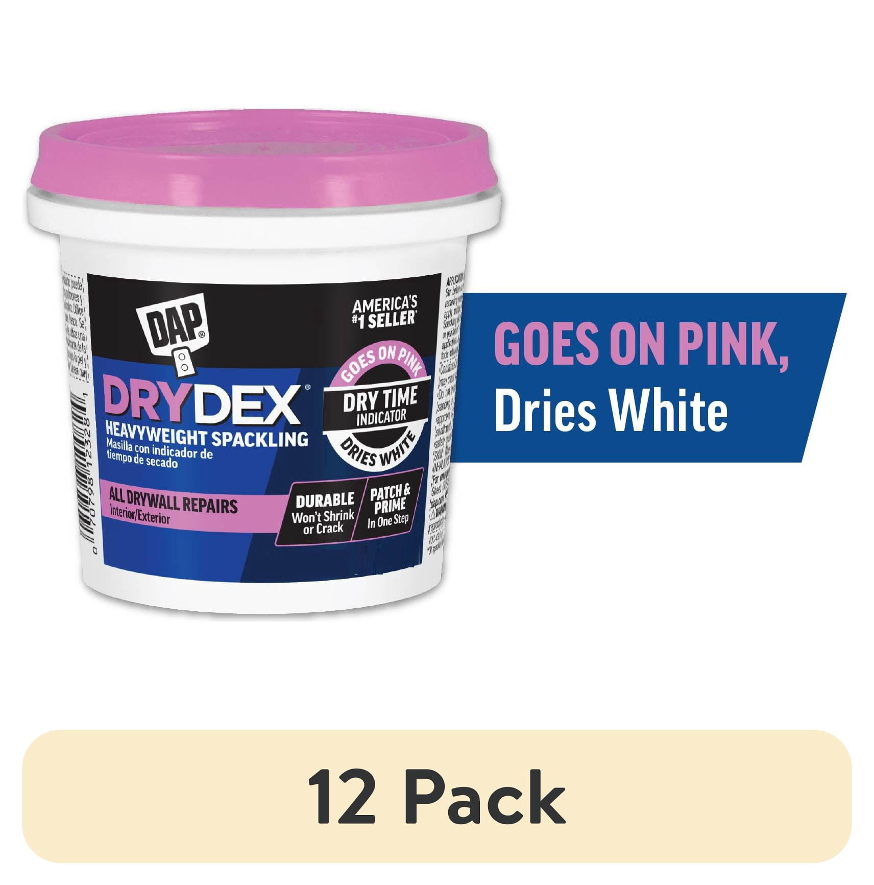 (12 pack) DAP DryDex 8 oz Pink/White Dry Time Indicator Spackling All ...